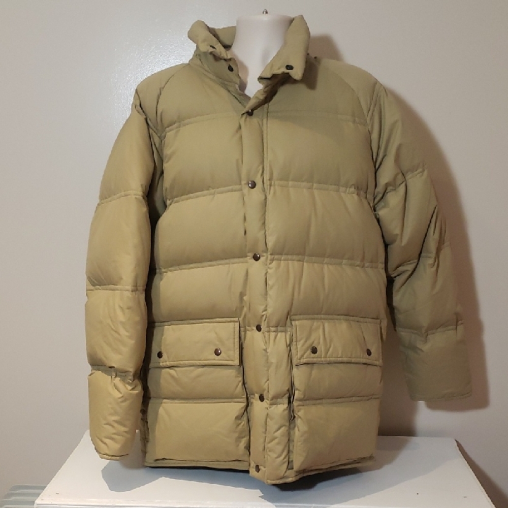 Vintage Black Ice Men's Classic Kahki Goose Down Coat